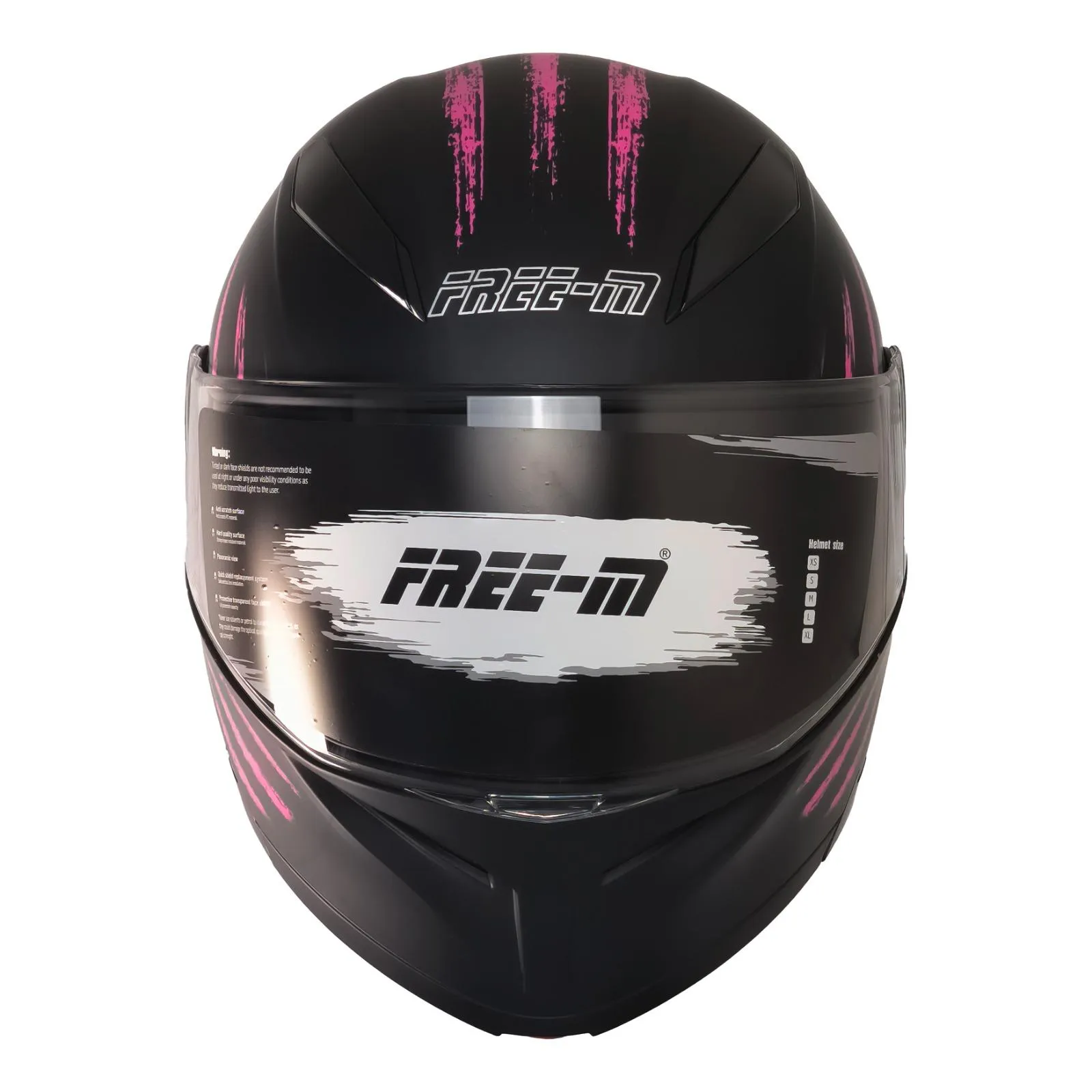 FREE-M 965 PINK ZEBRA ÇENE AÇILIR KASK 